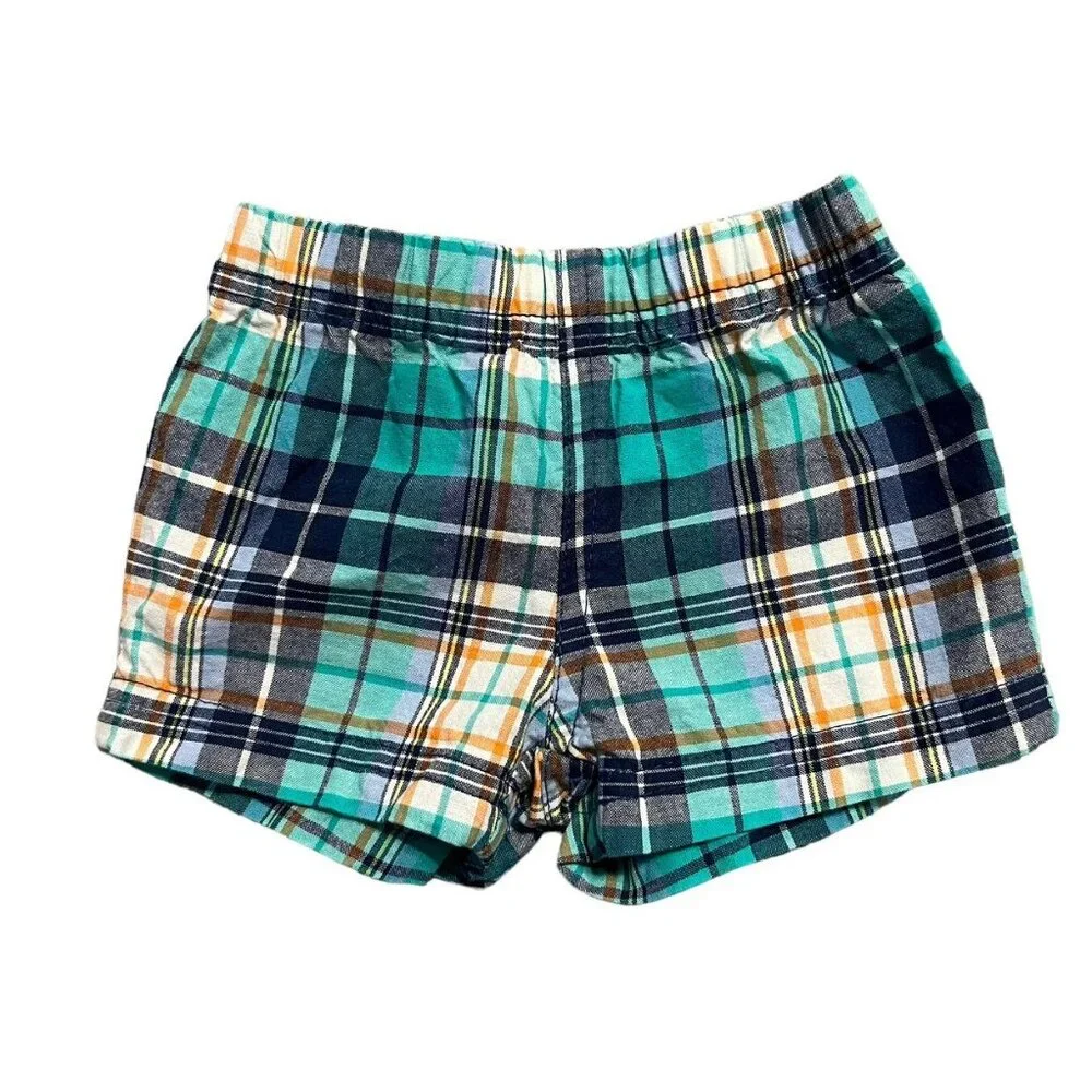 Carter's 3m Whale Appliqué Shirt & Plaid Shorts Set